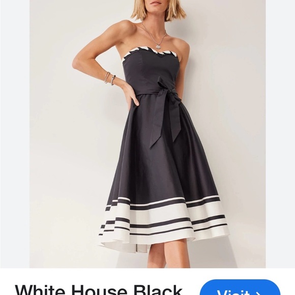 White House Black Market Dresses & Skirts - BRAND New!!!White House Black market Elegant Black and White Strapless Dress
